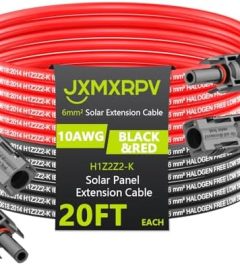 jxmxrpv 20ft solar extension cable for home, boat, rv panels