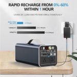 powdeom 300w portable power station with ac outlet for camping