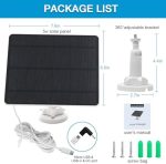 muzuzzi 5w usb solar panel charger for security camera, ip65 waterproof