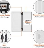 dokio 150w 18v monocrystalline solar panel efficient, durable for rvs, boats