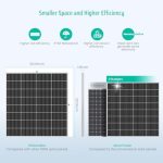 ‎fivstasola 100w solar panel high efficiency for off-grid power needs