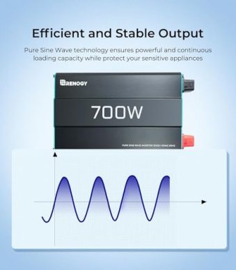 renogy 700w pure sine wave inverter for off-grid power