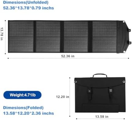 outable 60w solar panel portable foldable for camping and devices