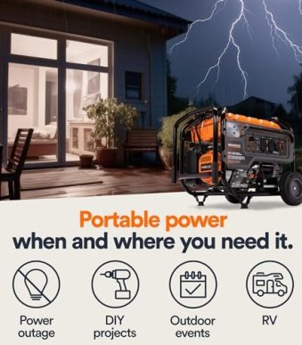 generac 8500w gas-powered generator xt8500efi with efi engine