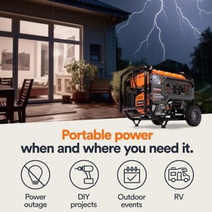 generac 8500w gas-powered generator xt8500efi with efi engine