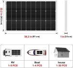 dokio 100w 18v solar panel monocrystalline. ideal for charging 12v batteries