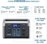 wetown 300w lifepo4 power station with solar generator for camping