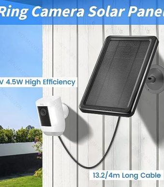 kakajuelo 5.5v super fast solar charger for ring camera, waterproof