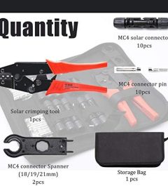 yangoutool solar pv panel crimping tool kit with cable connectors and spanner