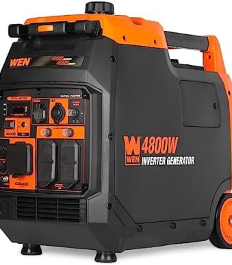 ‎wen 4800w portable inverter generator with atts of power