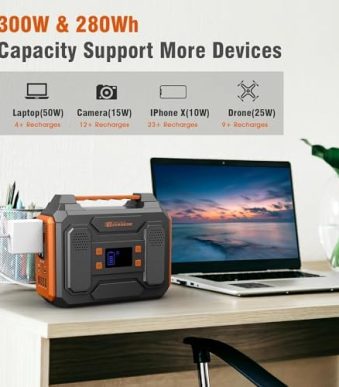 zerokor 300w portable power bank generator, ideal for outdoor