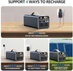 powdeom 300w portable power station with ac outlet for camping