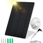 muzuzzi 5w usb solar panel charger for security camera, ip65 waterproof