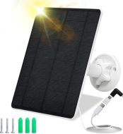 muzuzzi 5w usb solar panel charger for security camera, ip65 waterproof