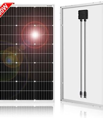 dokio 100w 18v solar panel monocrystalline. ideal for charging 12v batteries