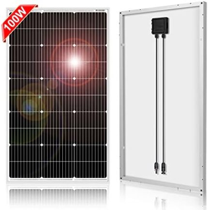 dokio 100w 18v solar panel monocrystalline. ideal for charging 12v batteries