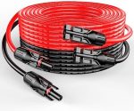 rich solar solar panel extension cables pair of 50 ft red/black