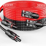 rich solar solar panel extension cables pair of 50 ft red/black