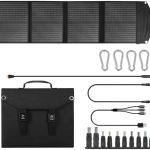 outable 60w solar panel portable foldable for camping and devices