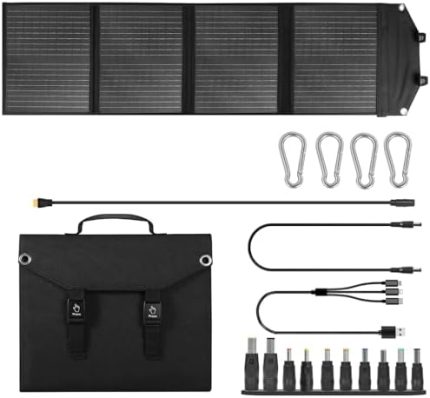 outable 60w solar panel portable foldable for camping and devices