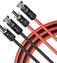 phituoda 10ft solar panel extension cables set of 2 black and red