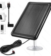 kakajuelo 5.5v super fast solar charger for ring camera, waterproof