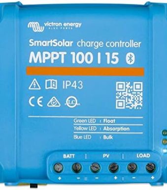 victron energy smartsolar mppt 100v 15a 12/24v solar controller (w/bluetooth)