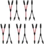 soyan 5 pairs y branch parallel adapters for solar panel with 10awg cable