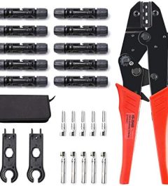 yangoutool solar pv panel crimping tool kit with cable connectors and spanner