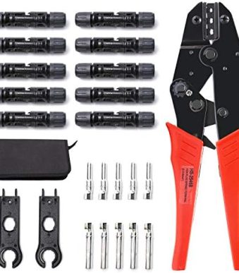 yangoutool solar pv panel crimping tool kit with cable connectors and spanner